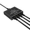 Qoltec Rozdzielacz splitter Ethernet  mini SWITCH 1x4 RJ45 | 1000Mb/s | USB-C | Aluminium